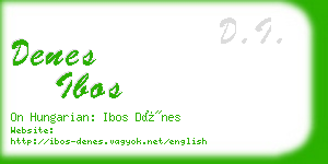 denes ibos business card